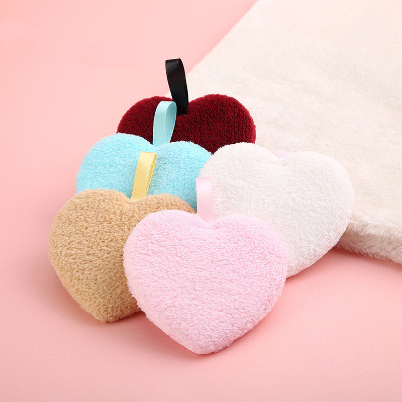 TRENDING - Heart Shape Reusable Makeup Remover Sponge Puff