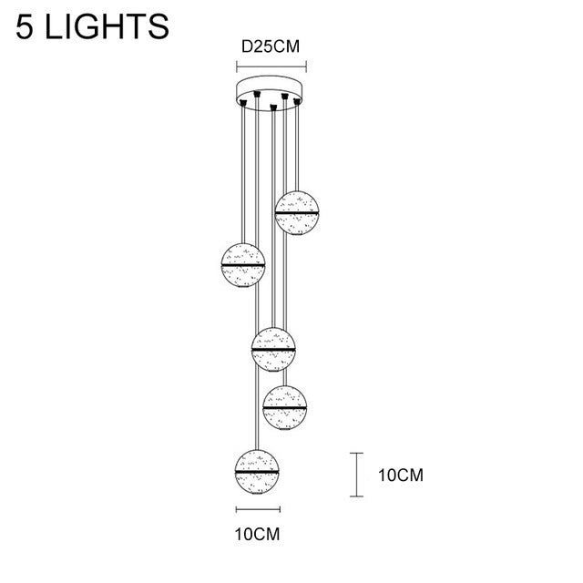 TRENDING - Meteor Shower Spherical Light Glass Crystal Light
