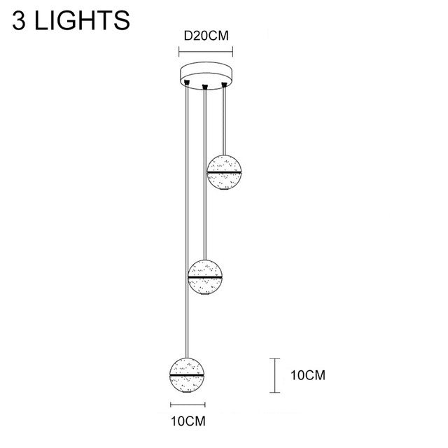 TRENDING - Meteor Shower Spherical Light Glass Crystal Light