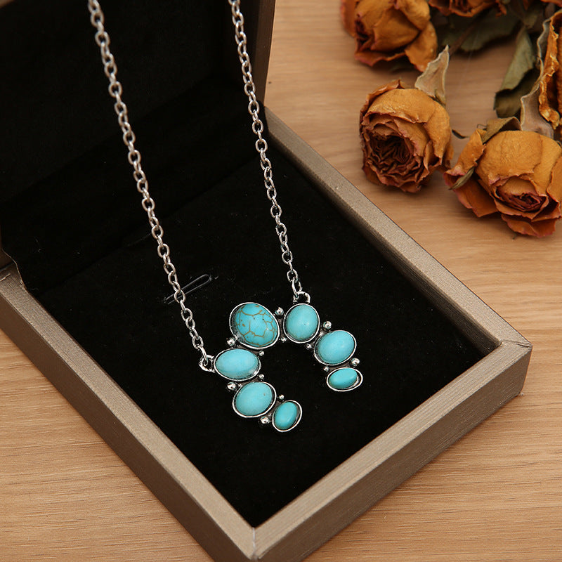 KayBee & Company Turquoise Horseshoe Pendant Necklace