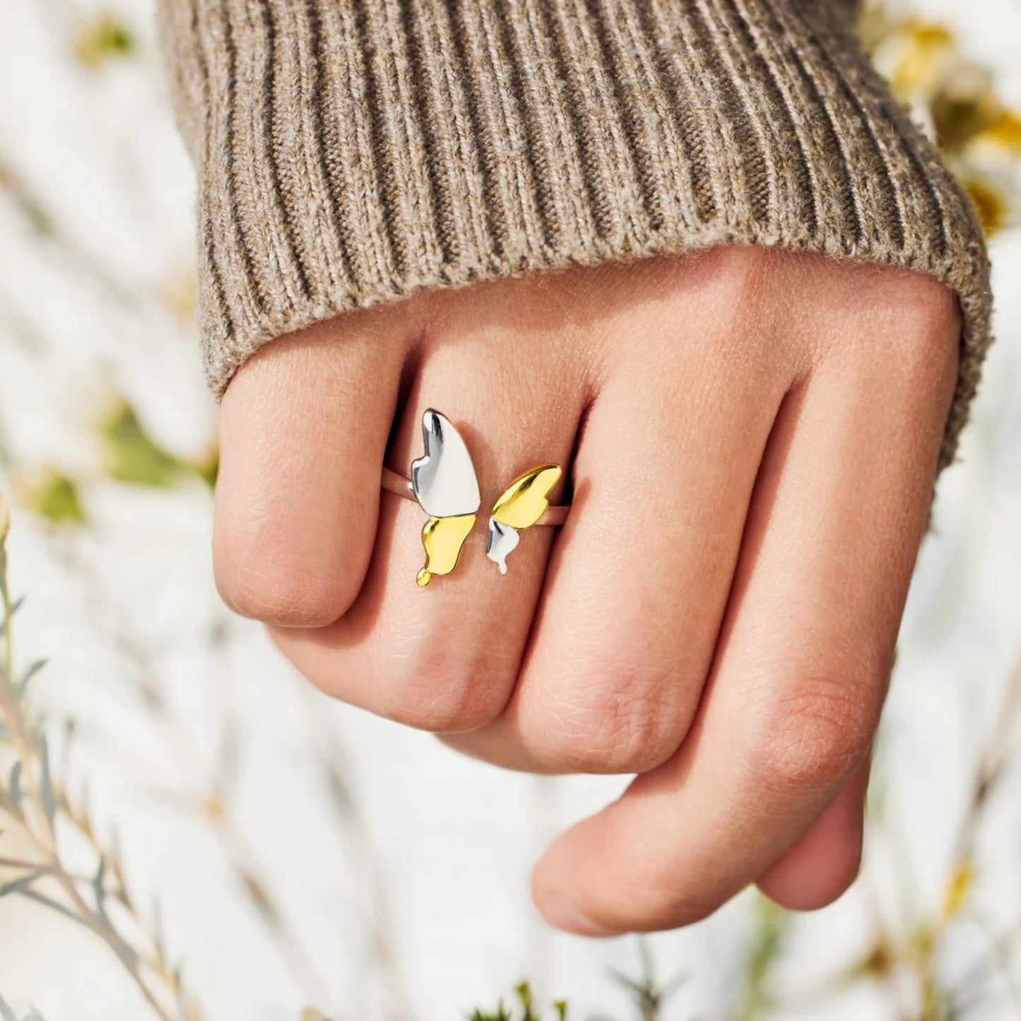 Unique and Stunning Butterfly Ring - Sterling Silver