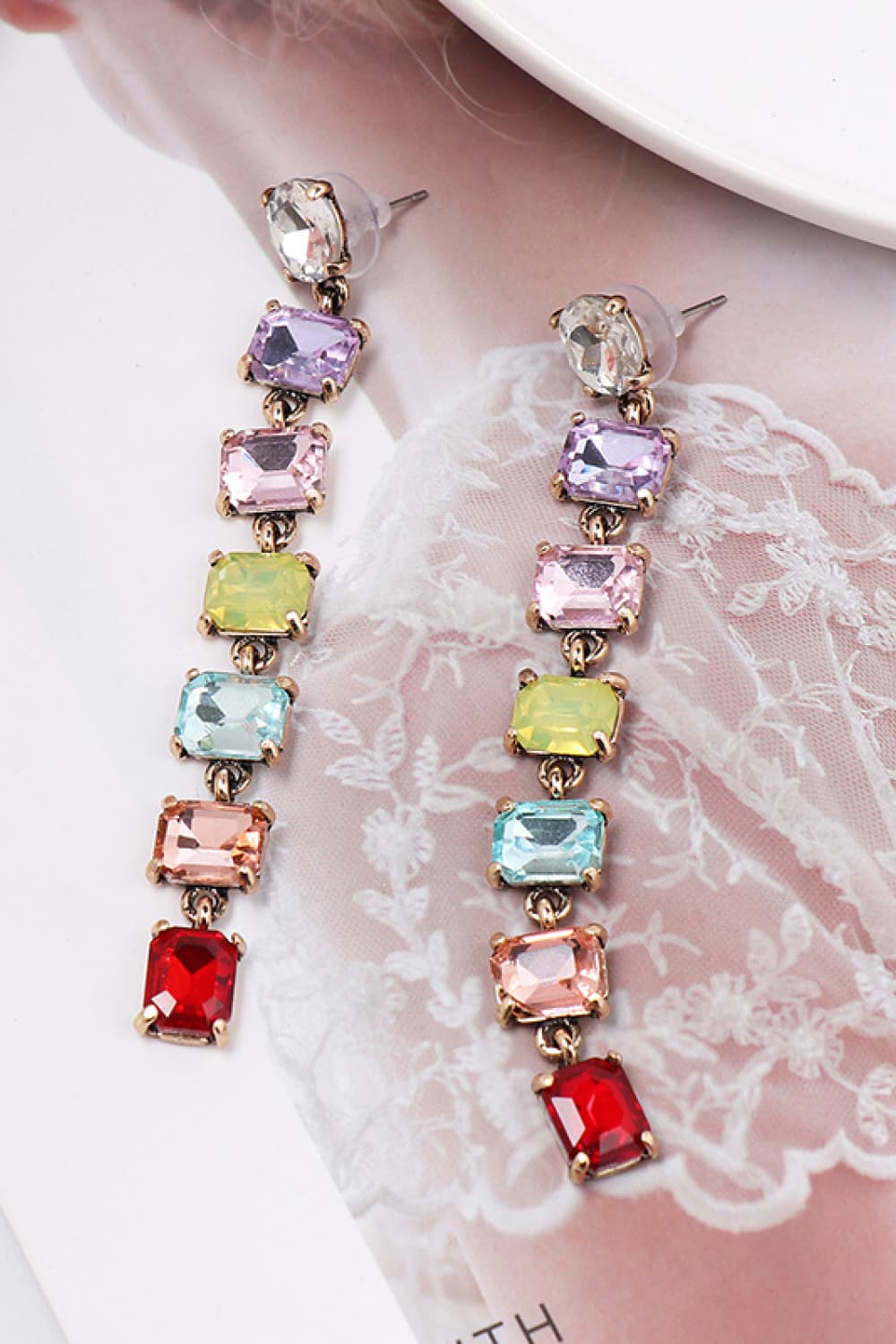 KayBee Chic and Dazzling Geometrical Shape Dangle Earrings
