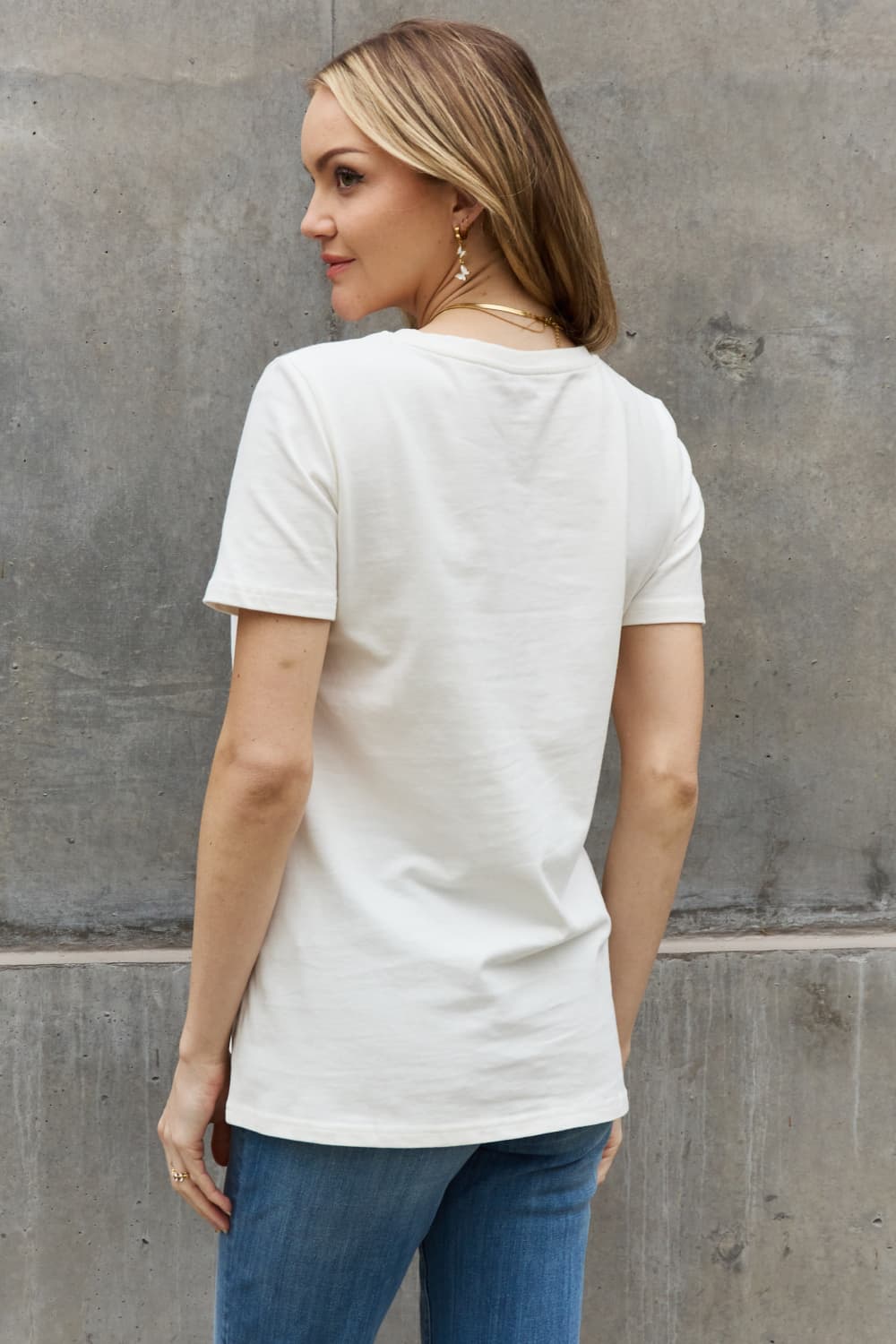 Simply Love Dancing Skeleton Graphic Cotton Tee