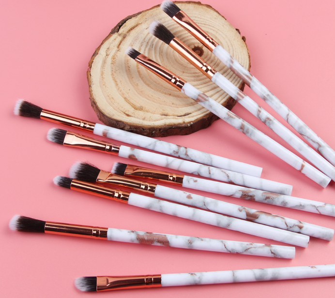 So Pretty White Marble - 10Pcs Multifunctional Makeup Brushes