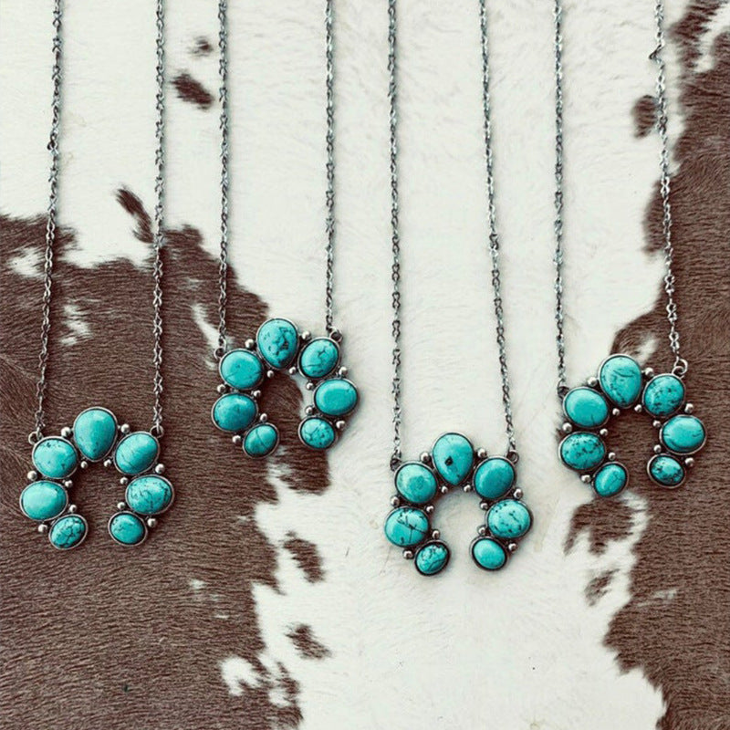 KayBee & Company Turquoise Horseshoe Pendant Necklace