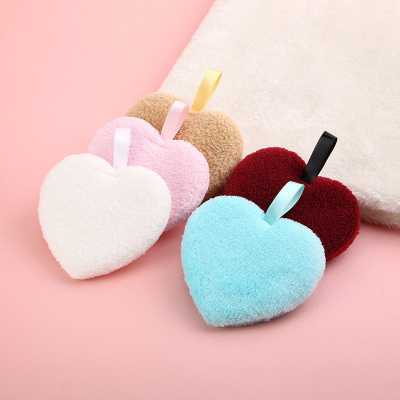 TRENDING - Heart Shape Reusable Makeup Remover Sponge Puff