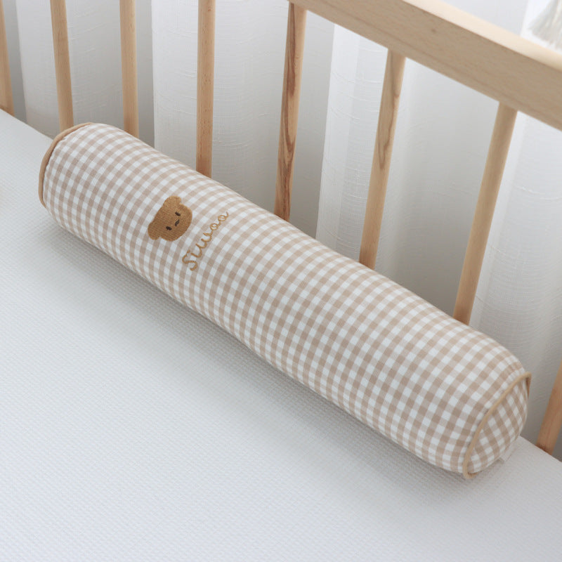 Korean Cotton Bear Embroidery Headboard Pillow