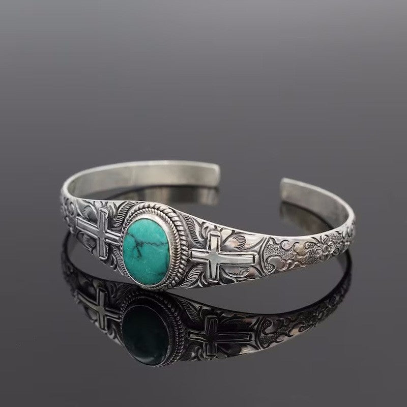 KayBee & Company Turquoise Open Bangle Bracelet