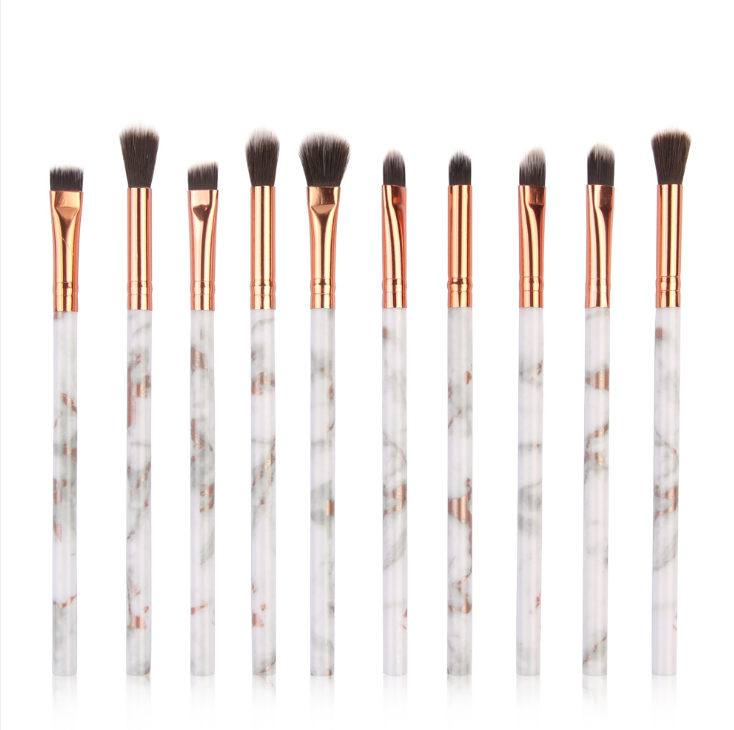 So Pretty White Marble - 10Pcs Multifunctional Makeup Brushes