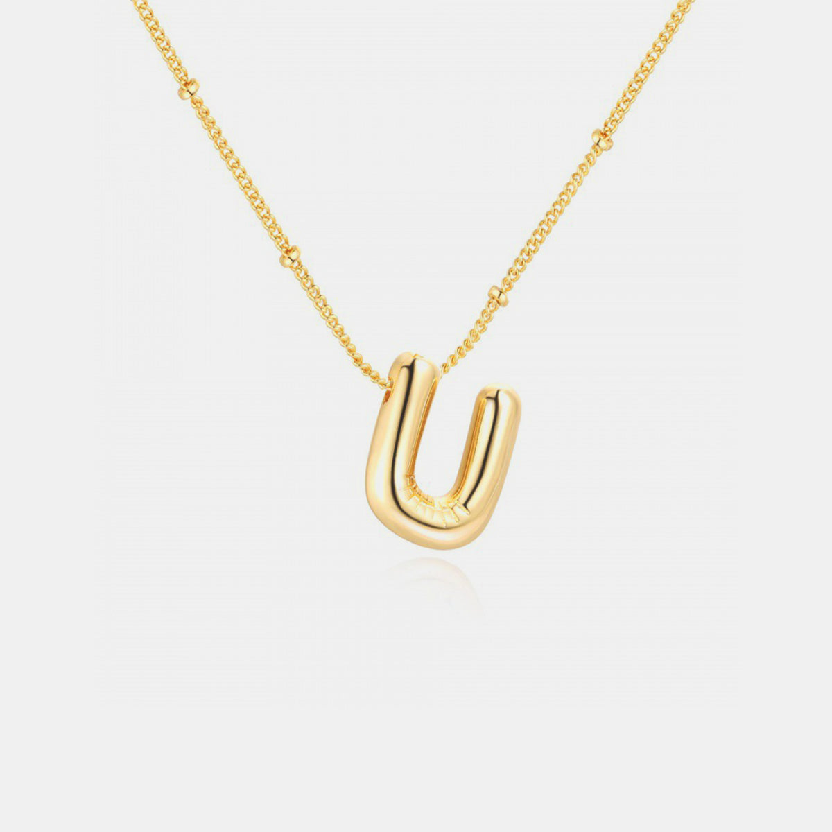 Lovely Gold Bubble Initial Necklace *ONLY T TO Z LEFT*