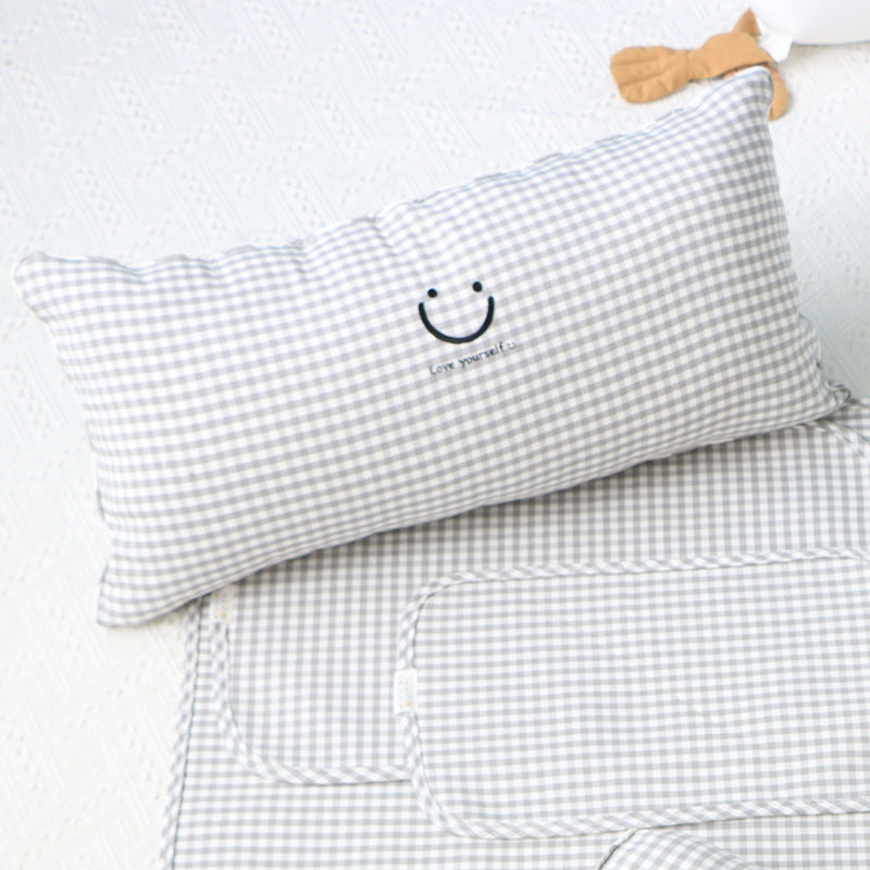 Korean Cotton Bear Embroidery Headboard Pillow