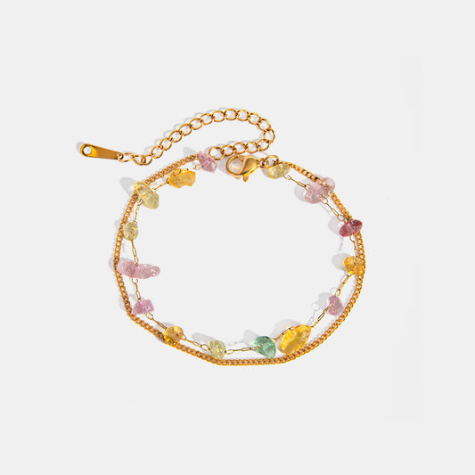 Stunning Natural Stone Double Layered Bracelet