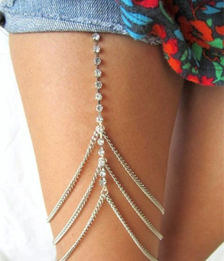 KayBee & Company Full Multi-Layered Thigh Chain