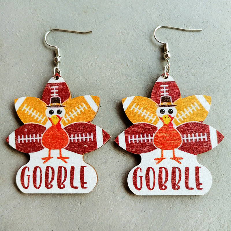 KayBee So ThankFall Thanksgiving Turkey Drop Earrings