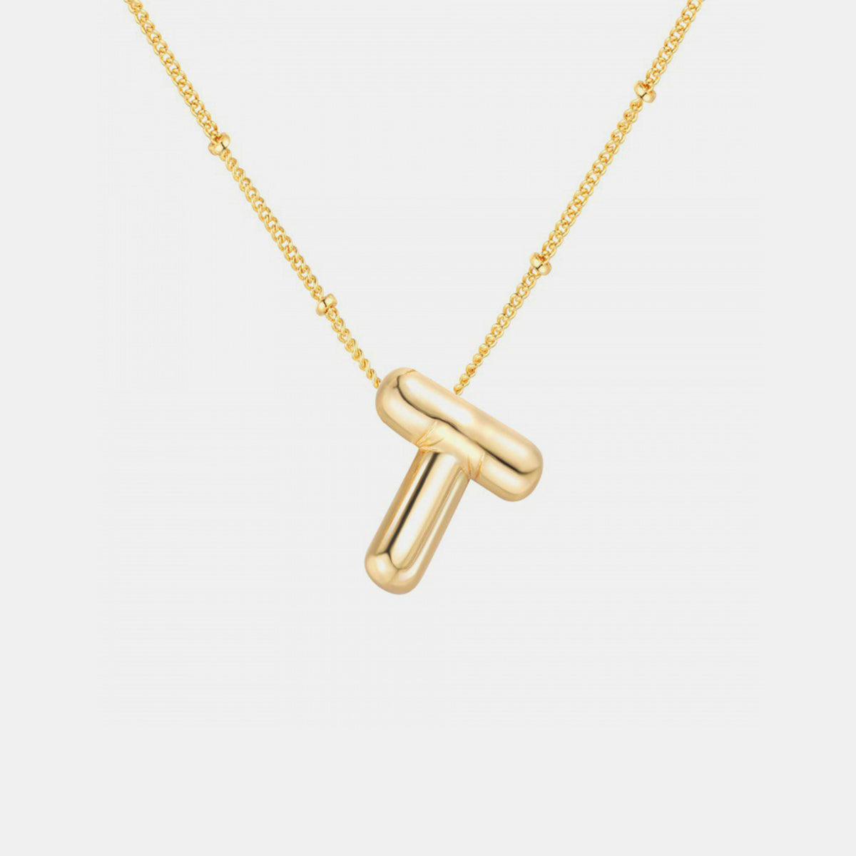 Lovely Gold Bubble Initial Necklace *ONLY T TO Z LEFT*