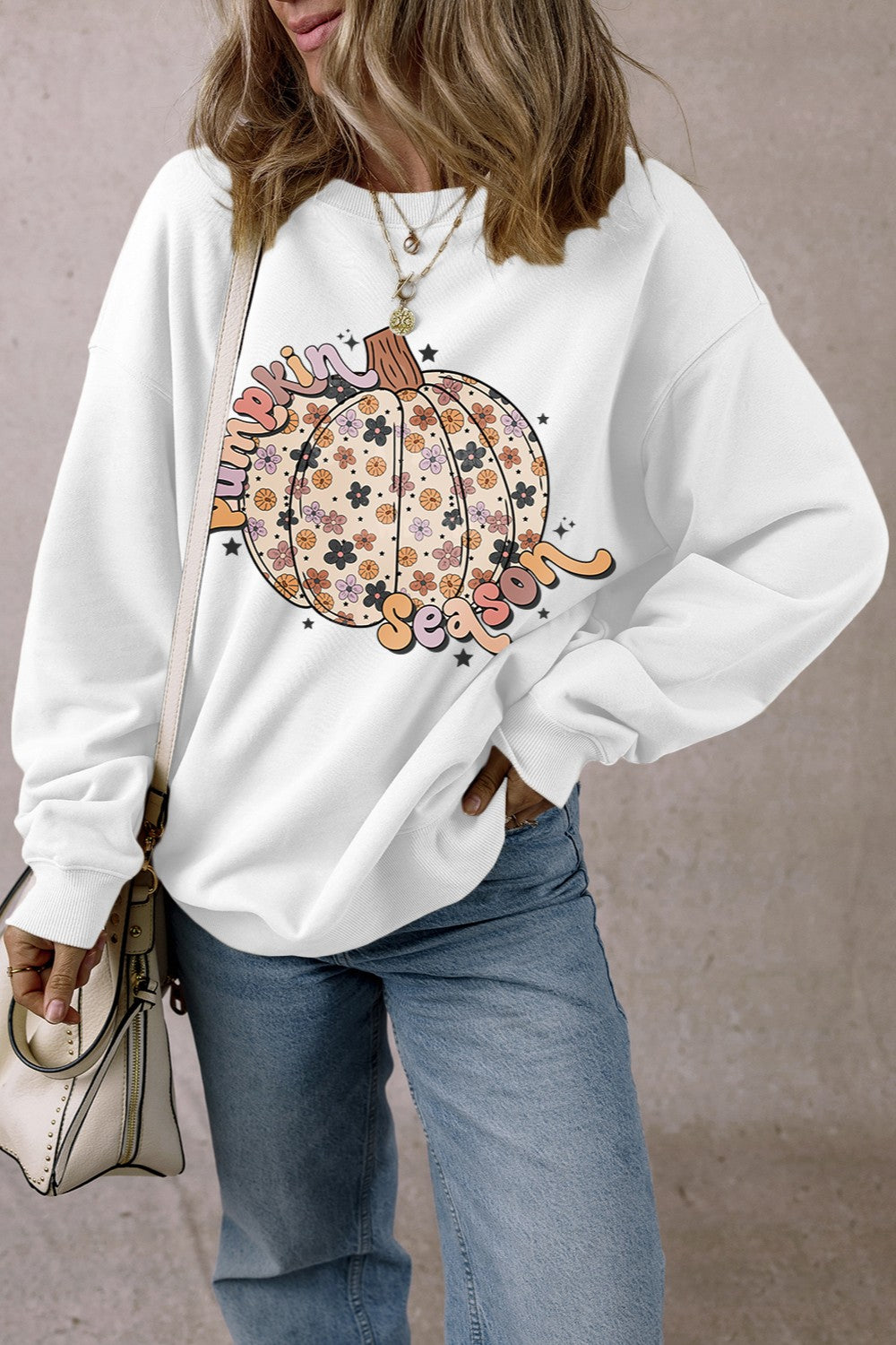 KayBee So Thankfall Pumpkin Season Graphic Long Sleeve Sweatshirt