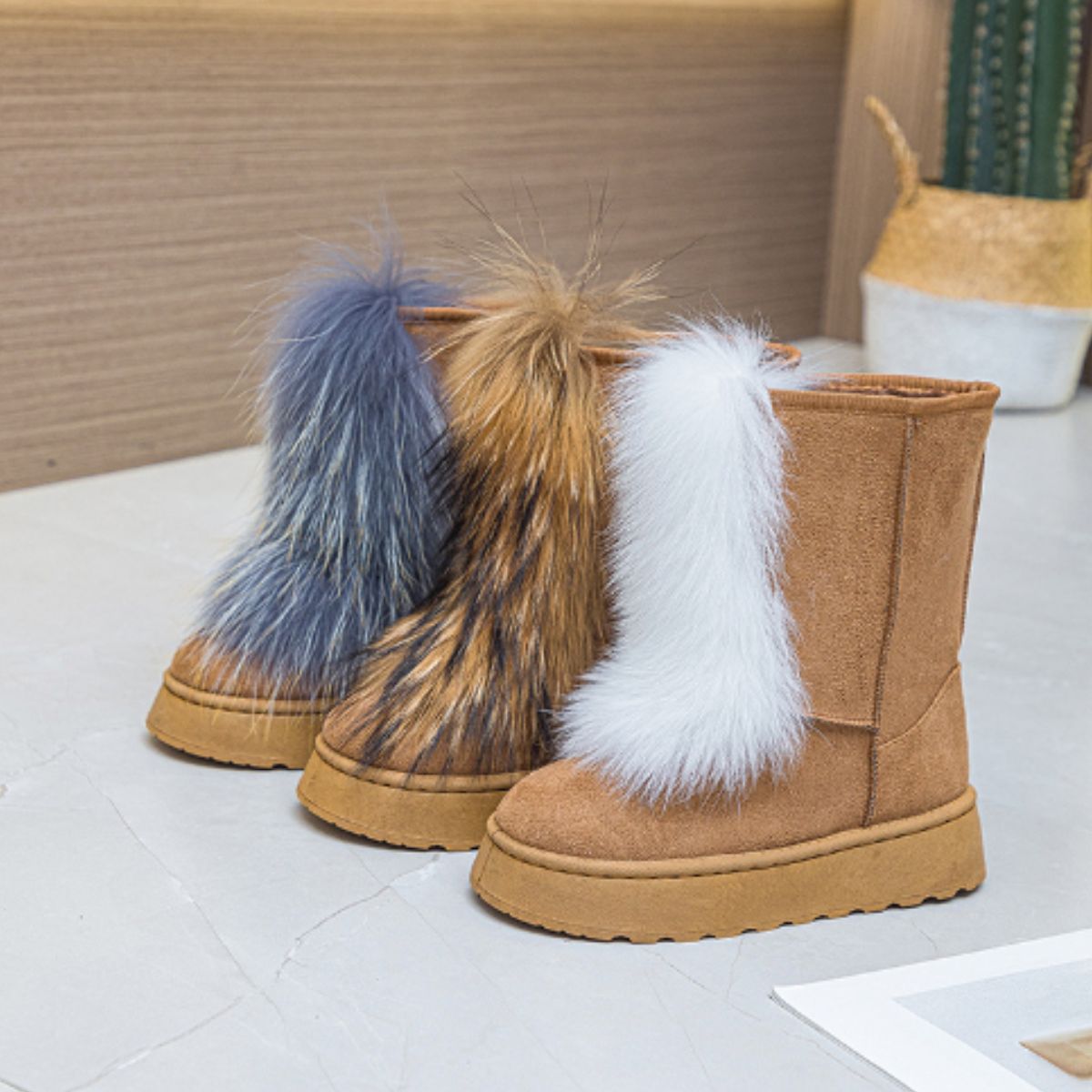 KayBee Eskimo Suede Flat Boots