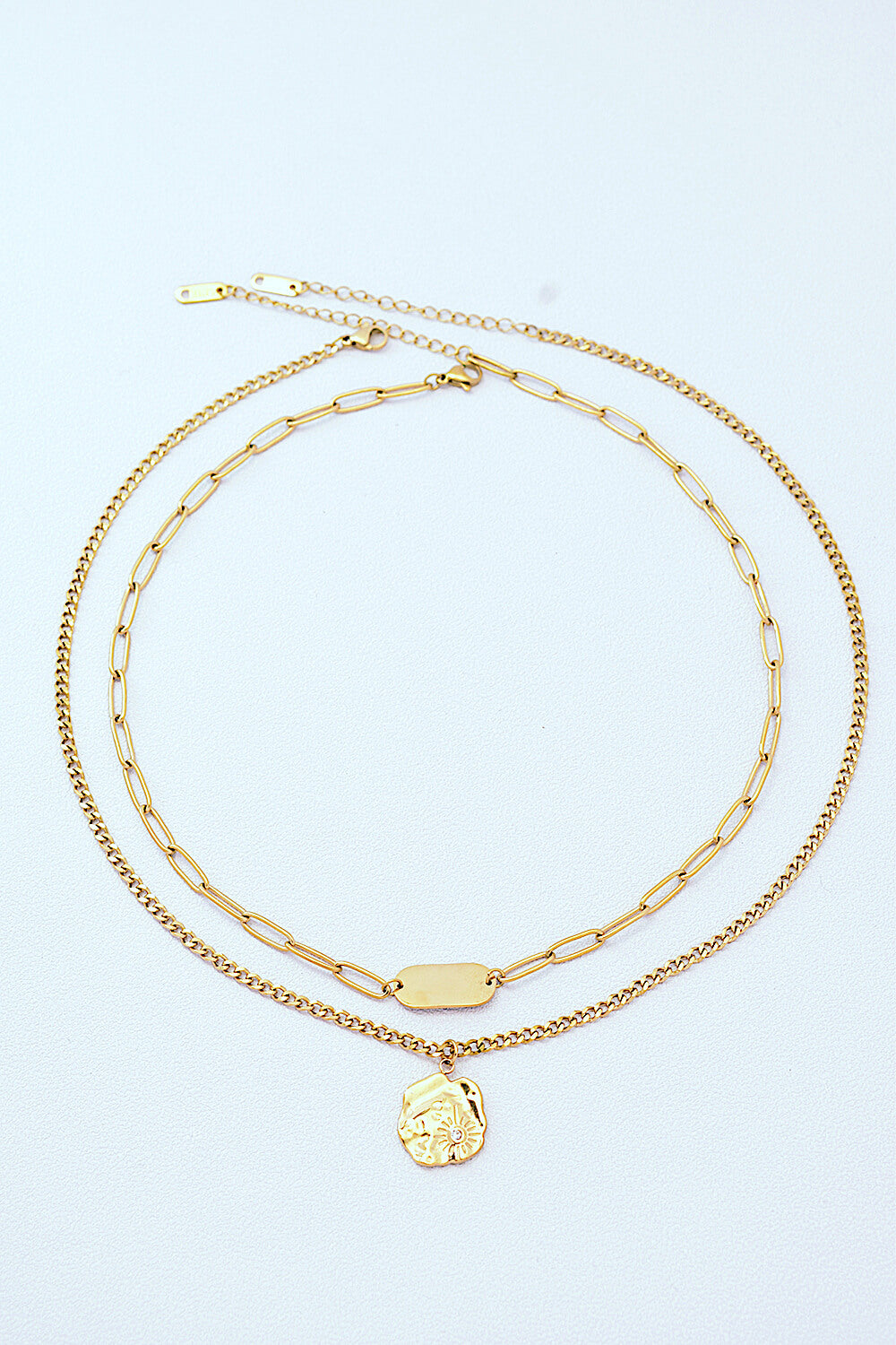 Unique Boho-Chic Inspired Double-Layered Pendant Necklace