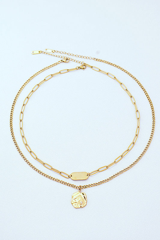 Unique Boho-Chic Inspired Double-Layered Pendant Necklace