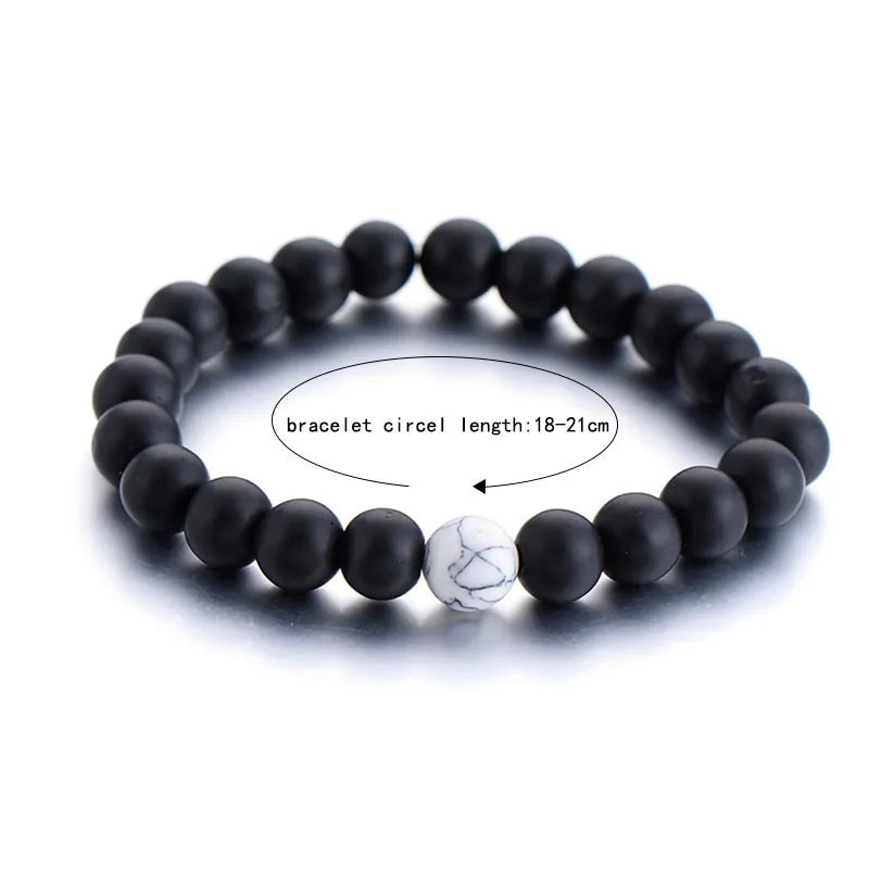 Unique Couples Beaded Crown Bracelet Set - One for Him, One for Her