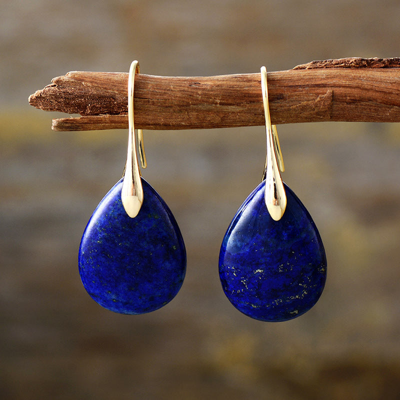 Gorgeous Natural Stone Crystal Dangle Earrings