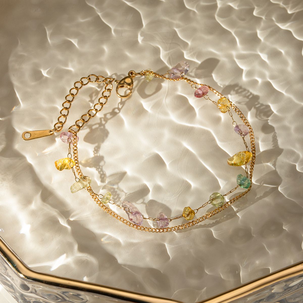 Stunning Natural Stone Double Layered Bracelet