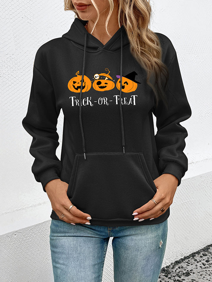 KayBee So Spooky Halloween TRICK OR TREAT Long Sleeve Hoodie