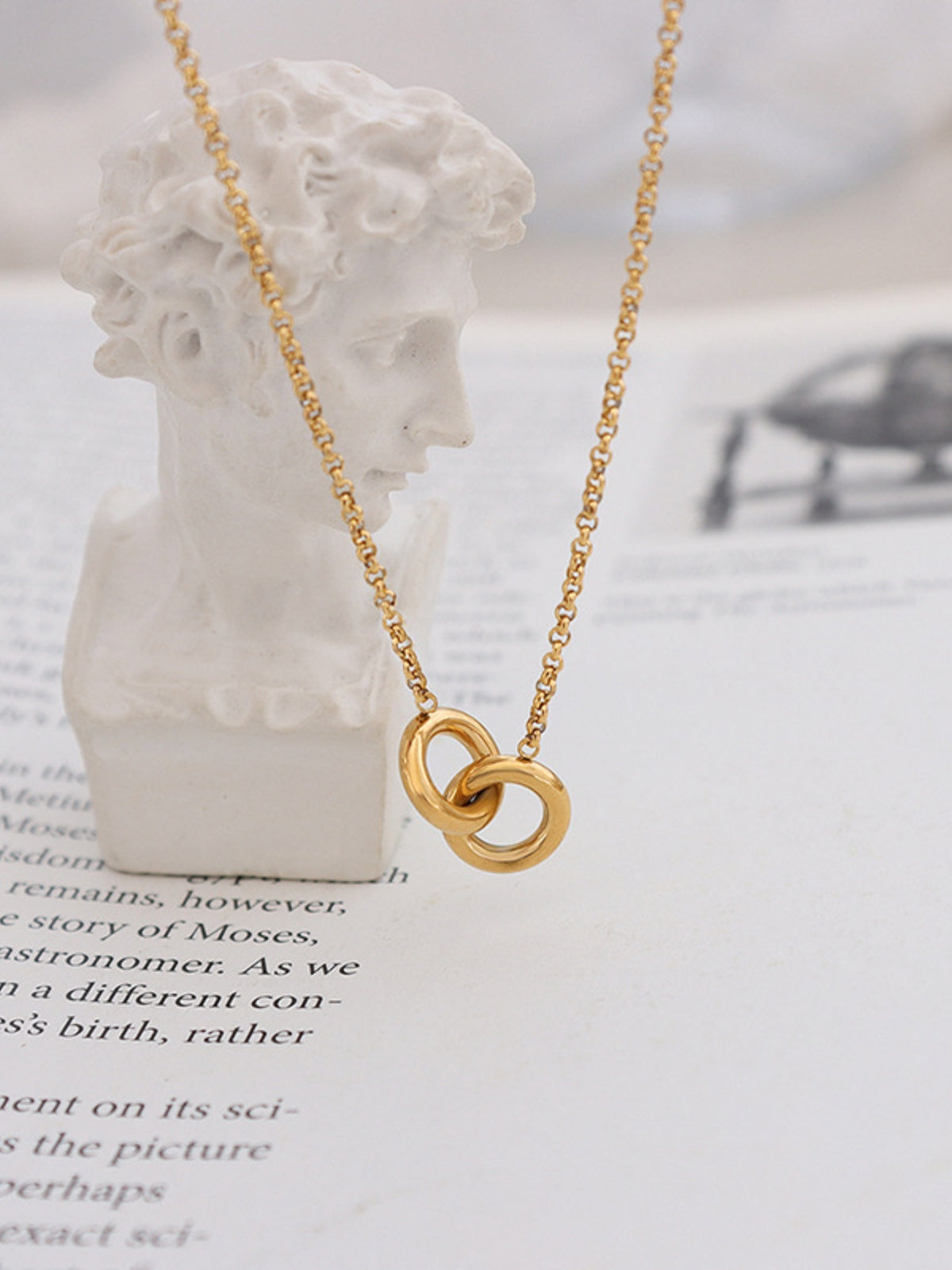 KayBee & Company 18K Two Hoops Pendant Necklace