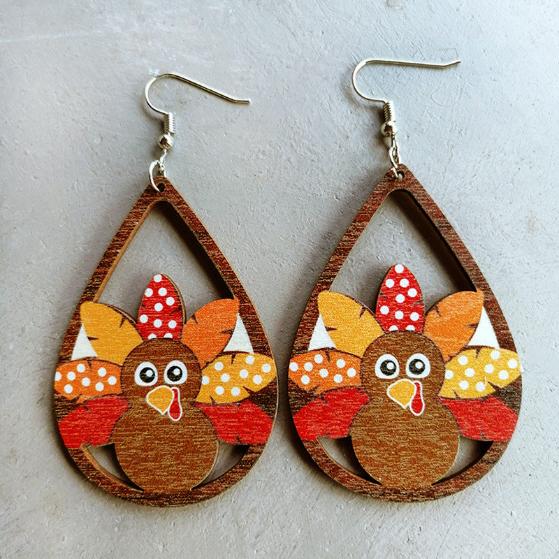 KayBee So ThankFall Thanksgiving Turkey Drop Earrings