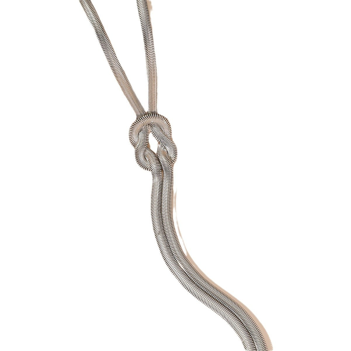 KayBee & Company Simple Long Snake Bone Chain Necklace
