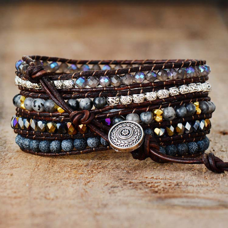 Natural Stone - Agate Beaded Bracelet