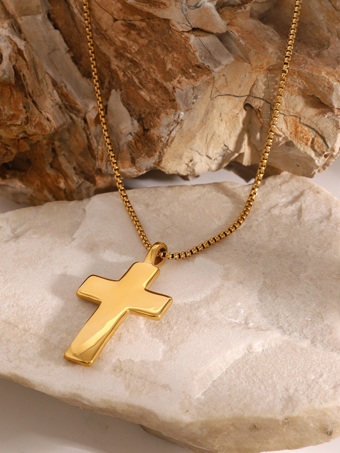KayBee & Company 18K Inlaid Cross Necklace