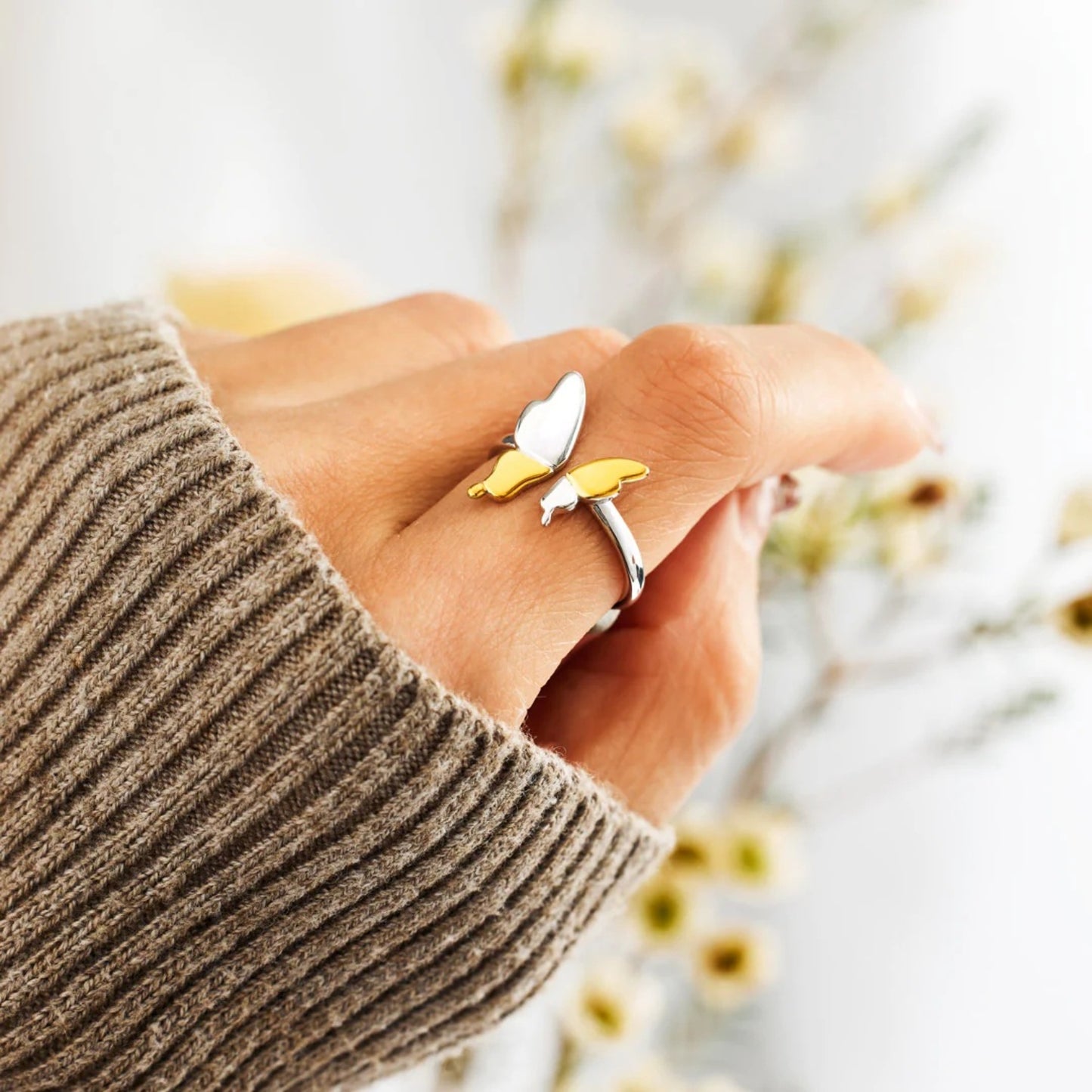 Unique and Stunning Butterfly Ring - Sterling Silver