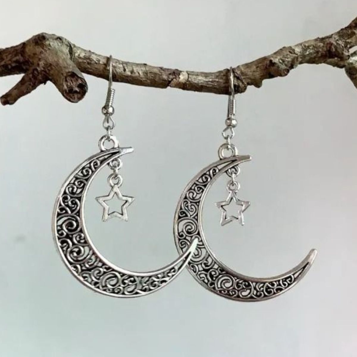 KayBee & Company Cutout Moon Earrings