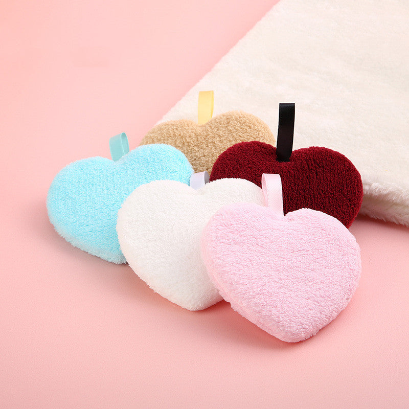 TRENDING - Heart Shape Reusable Makeup Remover Sponge Puff