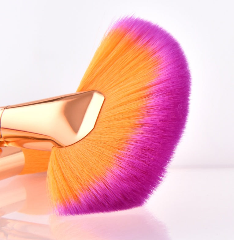 KayBee & Company Pretty and Trendy - Purple/Gold Shells 10 Piece Makeup Brush Kit