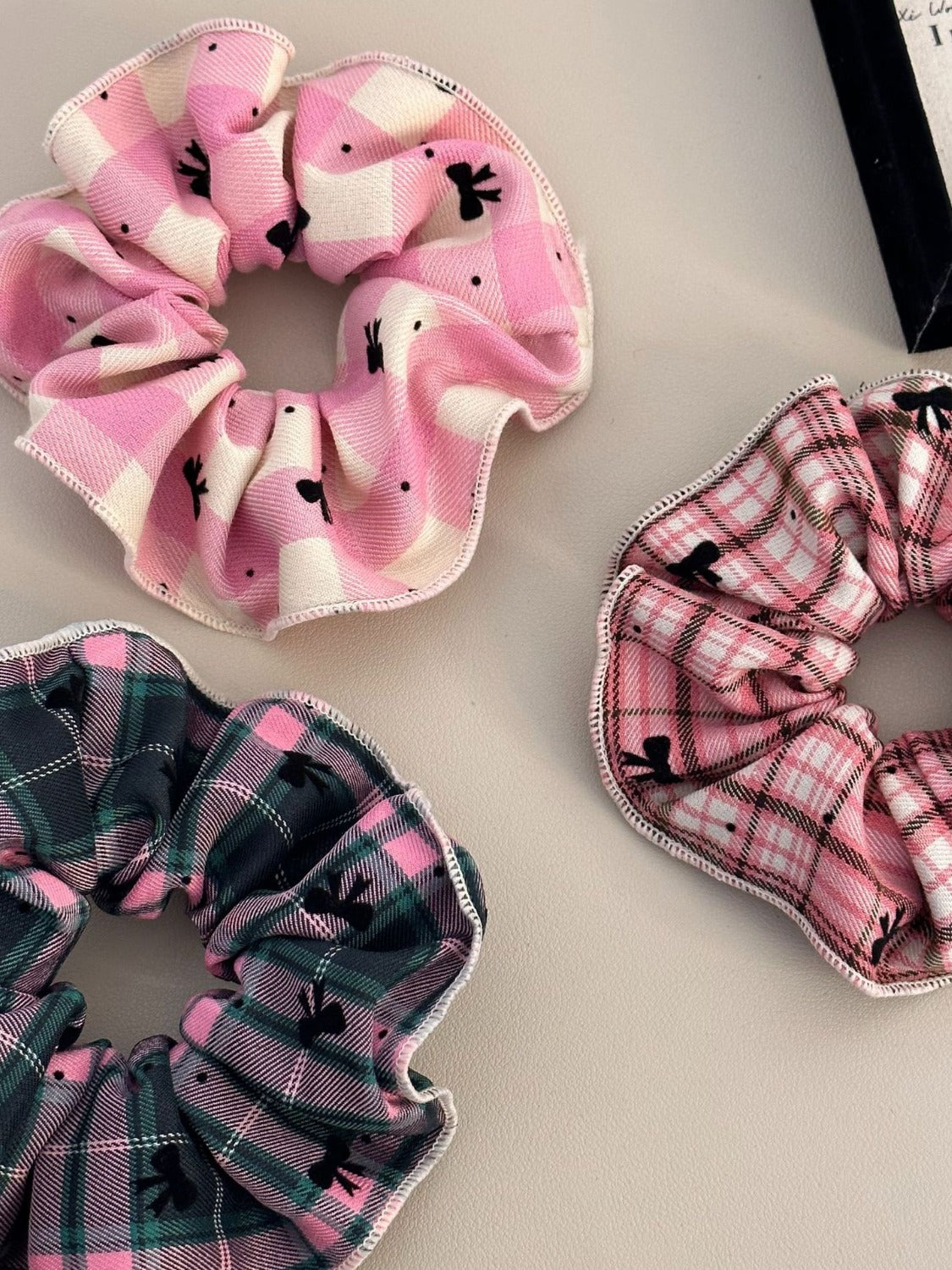 KayBee Plaid Contrast Hair Scrunchy - 3 Count
