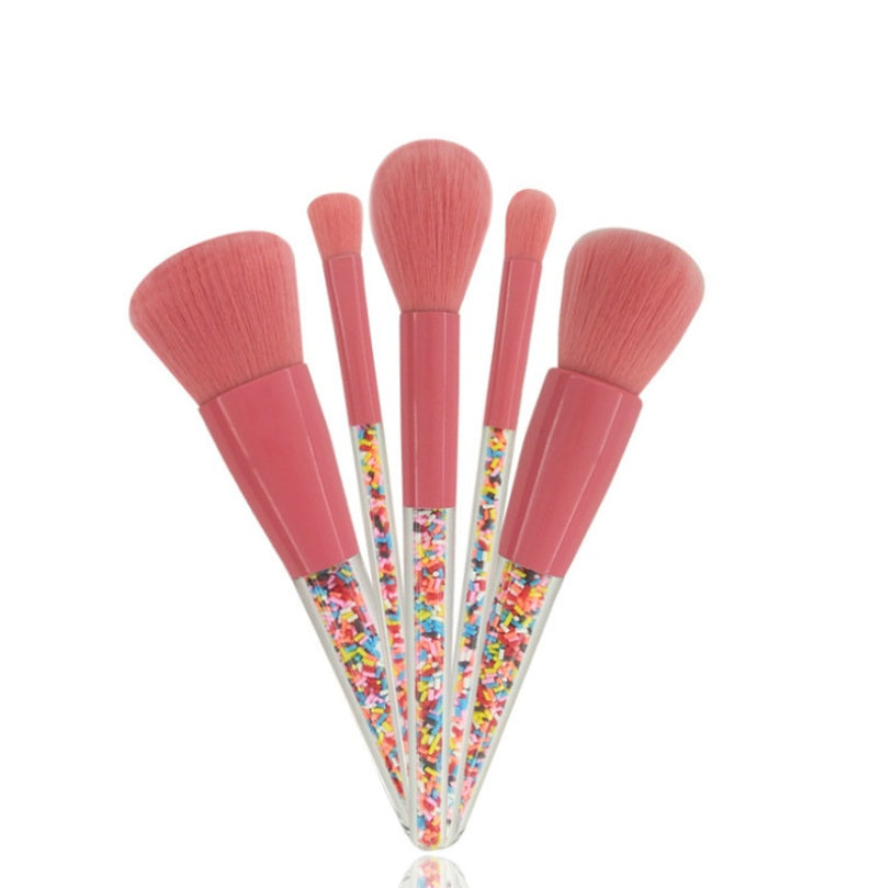 Unique Fun Candy Makeup Brushes - 5 Brush set