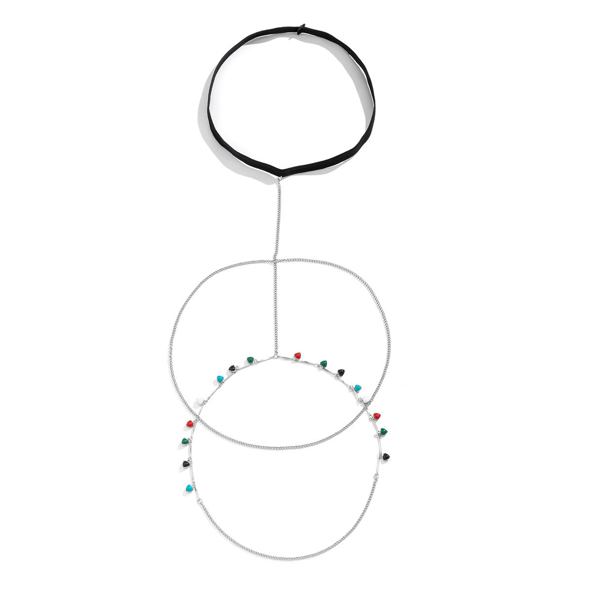 So Sexy Geometric Star Rhinestone Tassel Thigh Chain