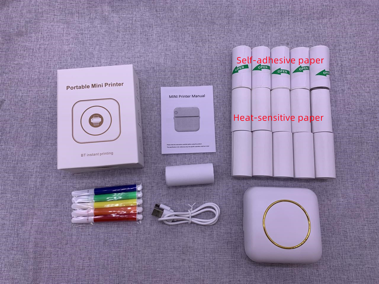 TRENDING - Mini Label Thermal Printer Small Bluetooth Wireless