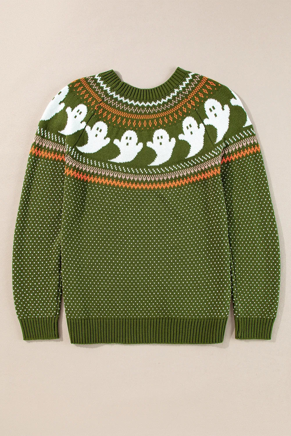 KayBee So Spooky Halloween Ghost Round Neck Long Sleeve Sweater