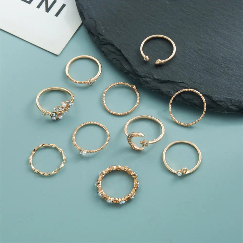 Unique Gorgeous Bohemian Chain Midi Rings