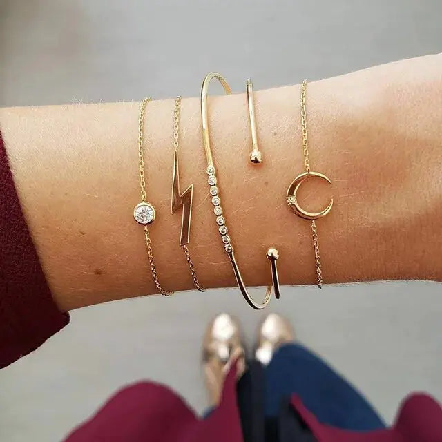 5-piece Bohemian Stack Bracelet Set