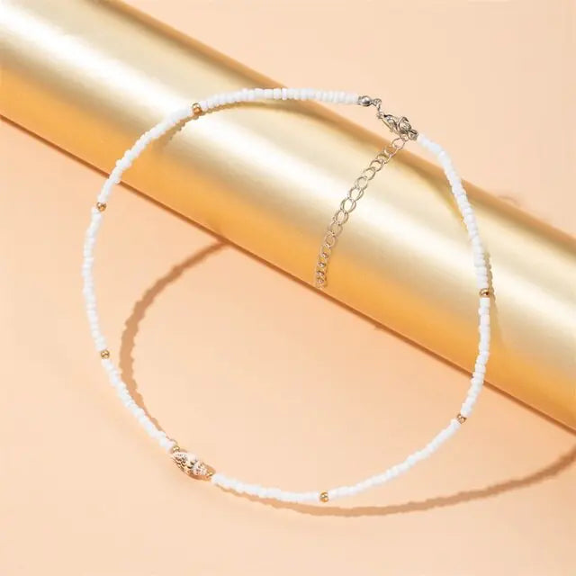 Radiant BoHo Style Colorful Beaded Pearl Choker