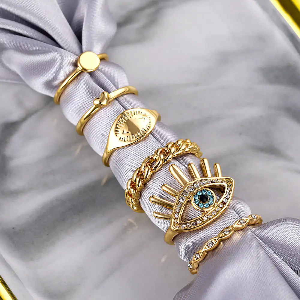 Unique Gorgeous Bohemian Chain Midi Rings