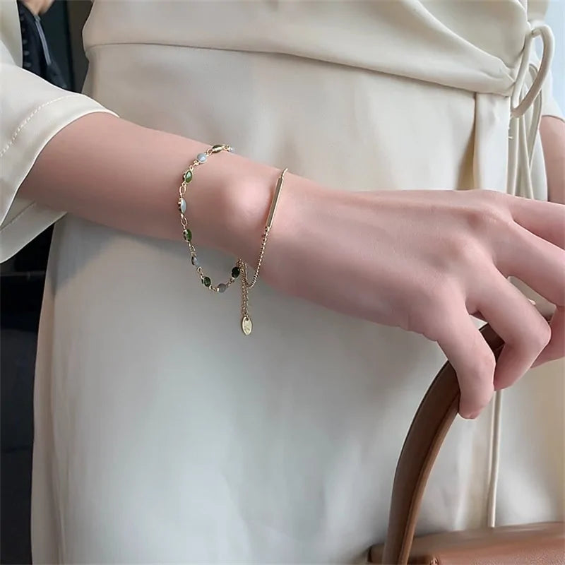 Mood Tracker - Green Crystal Bracelet