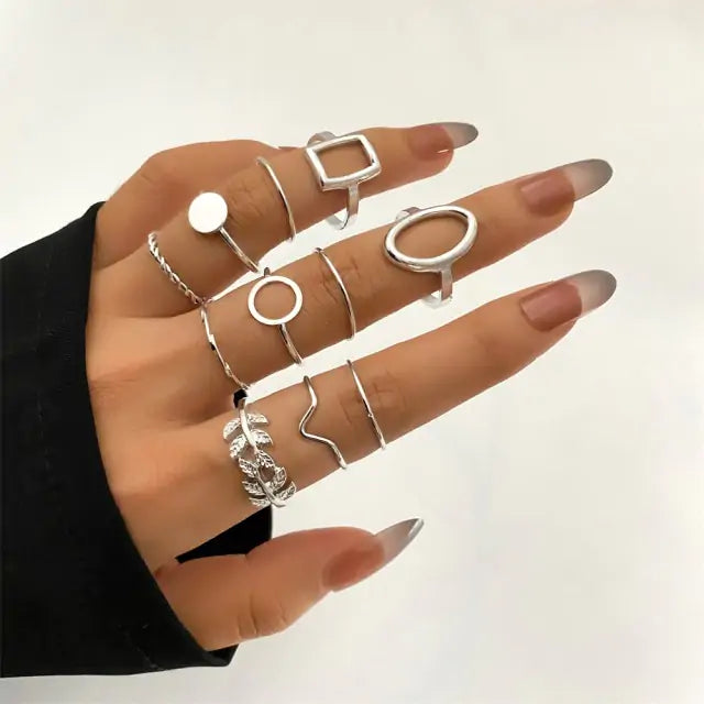 Unique Gorgeous Bohemian Chain Midi Rings