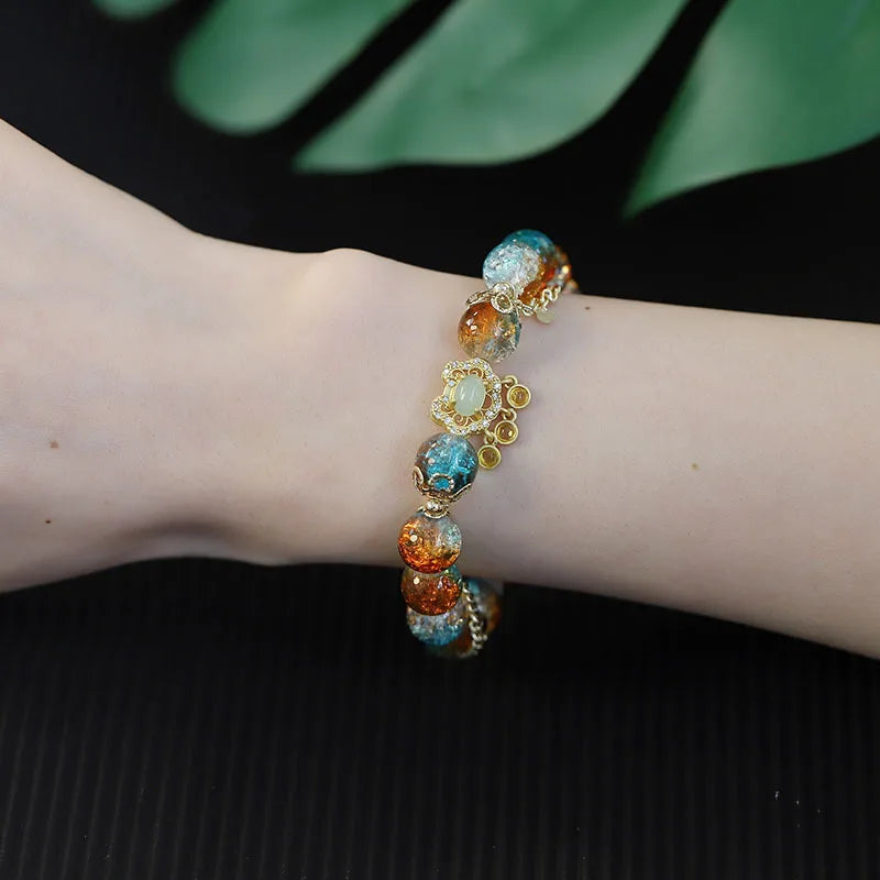 Impact Colorful Crystal Beaded Bracelet