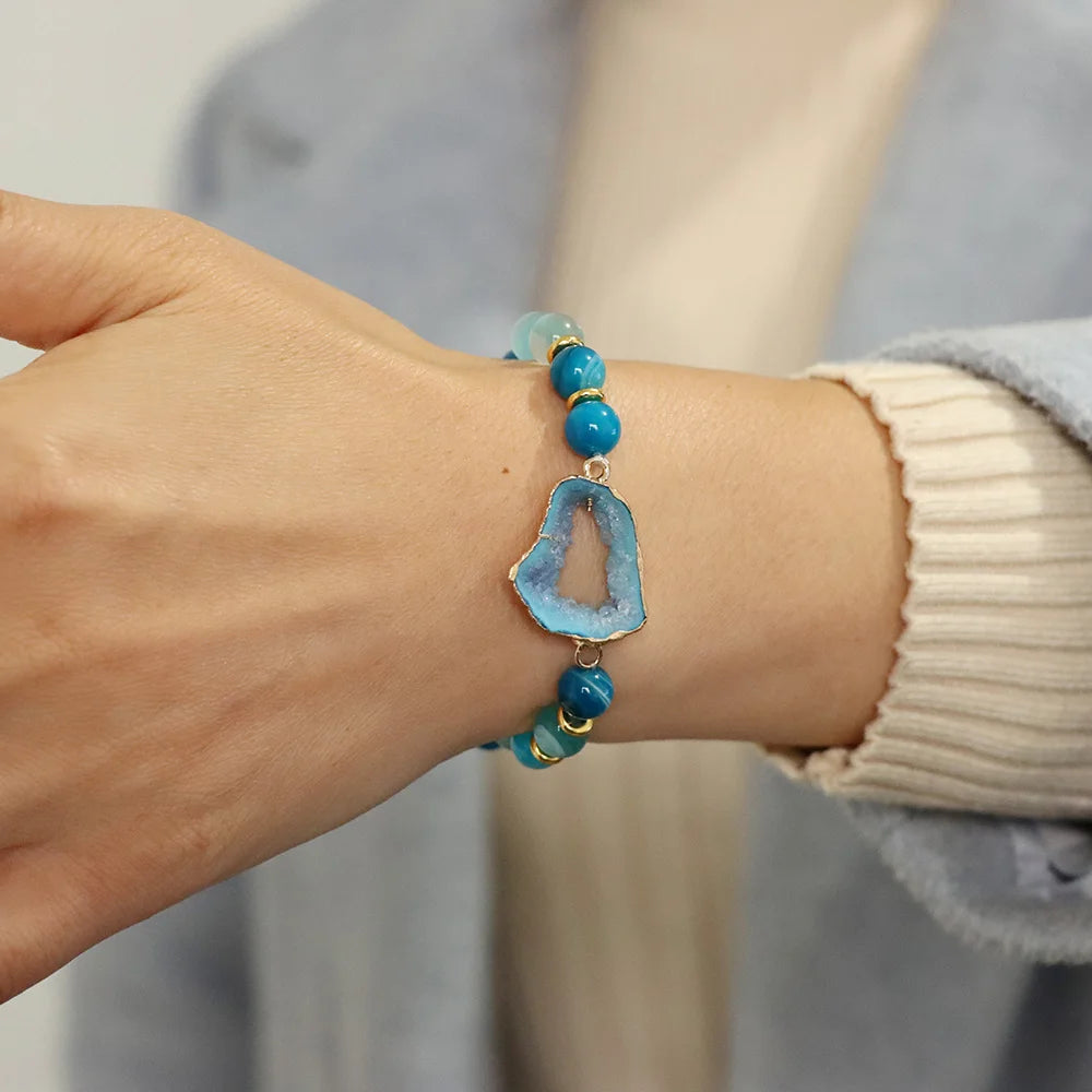 Gorgeous and Unique Hollow Geodes Bracelet