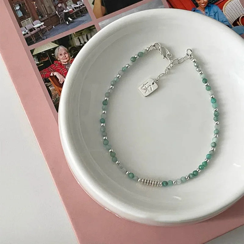 Colorful Crystal Irregular Pearl Beaded Bracelet